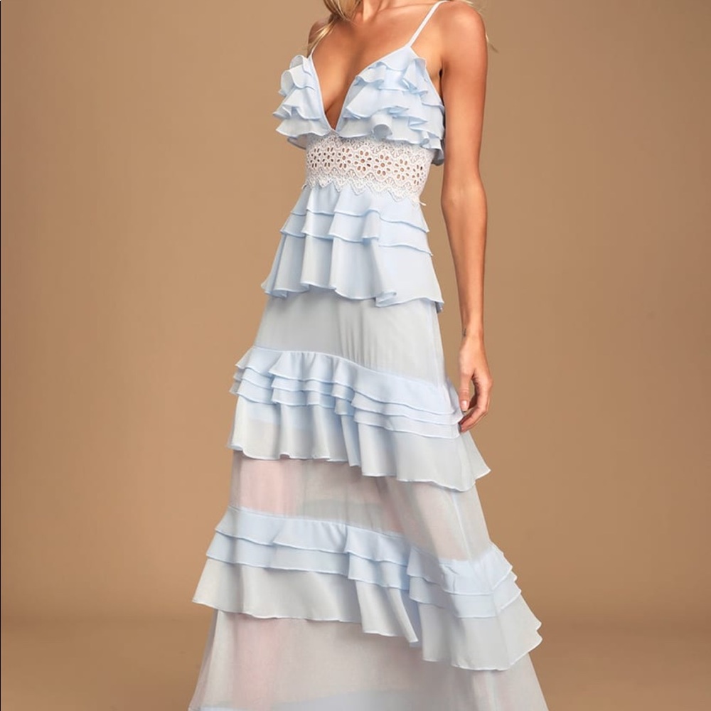lulus Frill of a lifetime Maxi dress